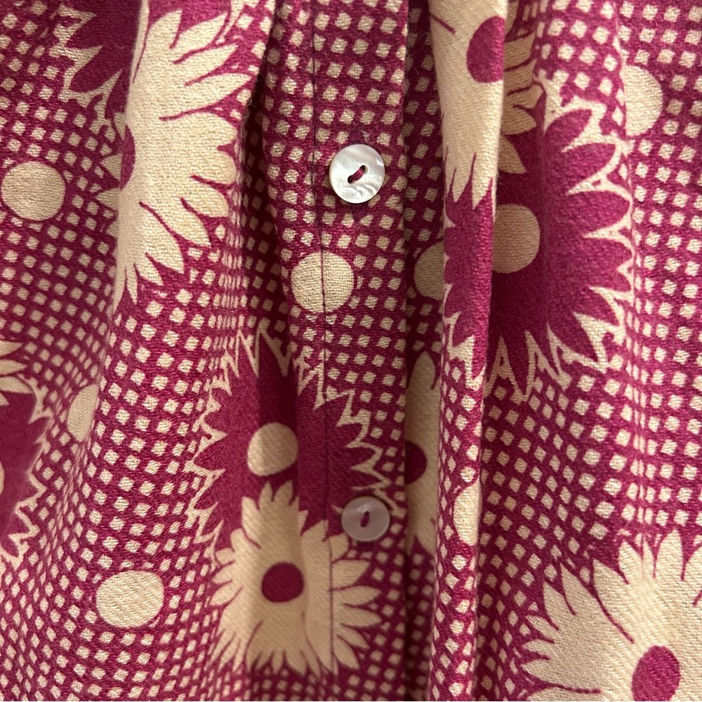 Alix of Bohemia Annabel Berry Daisy Shirt cotton wool pink fuchsia cream - Picture 6 of 15
